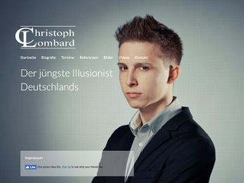 Screenshot der Webseite Christoph Lombard