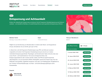 Screenshot der Webseite Institut Neurath (Institut für Kindeswohl)